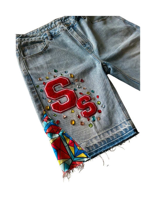 “Crowned Jewel” Flared Jorts