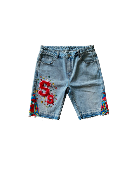 “Crowned Jewel” Flared Jorts