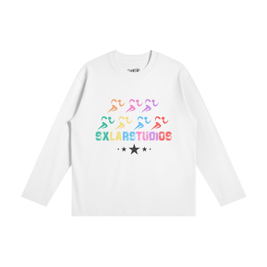 "Running Man Longsleeve" (White)